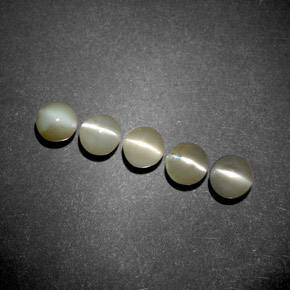 Chrysoberyl cat's eye naturale verde da  ct, trasparente, trasparente/traslucido