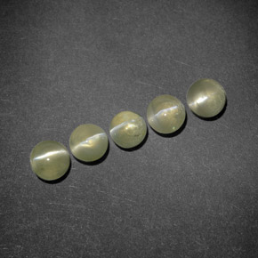 Chrysoberyl cat's eye naturale verde da 2,24 ct, trasparente, trasparente/traslucido