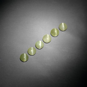 Chrysoberyl cat's eye naturale verde da  ct, trasparente, trasparente/traslucido