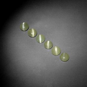 Chrysoberyl cat's eye naturale verde da  ct, trasparente, trasparente/traslucido