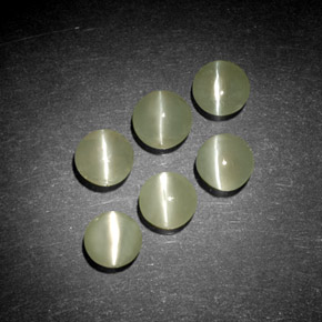 Chrysoberyl cat's eye naturale verde da  ct, trasparente, trasparente/traslucido