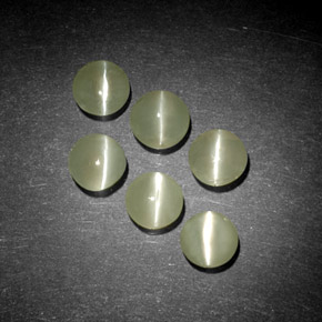 Chrysoberyl cat's eye naturale verde da  ct, trasparente, trasparente/traslucido