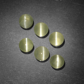 Chrysoberyl cat's eye naturale verde da  ct, trasparente, trasparente/traslucido