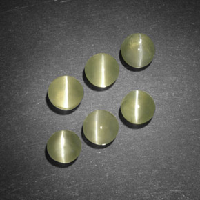 Chrysoberyl cat's eye naturale verde da  ct, trasparente, trasparente/traslucido