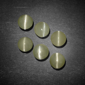 Chrysoberyl cat's eye naturale verde da  ct, trasparente, trasparente/traslucido