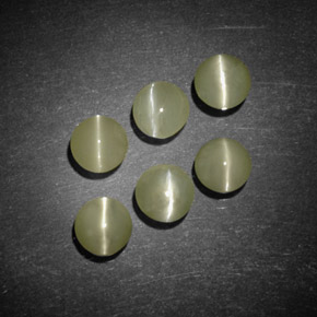 Chrysoberyl cat's eye naturale verde da  ct, trasparente, trasparente/traslucido