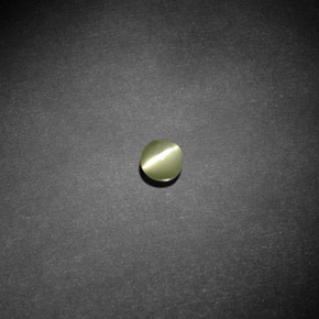 Chrysoberyl cat's eye naturale verde da 0,66 ct, trasparente, trasparente/traslucido