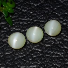 Crisoberillo occhio di gatto naturale verde da 1,31 ct, taglio rotondo, traslucido