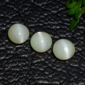 Crisoberillo occhio di gatto naturale verde da 1,31 ct, taglio rotondo, traslucido