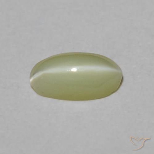 Crisoberillo effetto occhio di gatto Verde giallastro naturale da 0.31 ct, Ovale, Traslucido