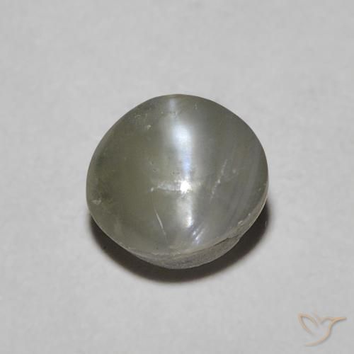 1.21ct Naturale Grigio medio Crisoberillo effetto occhio di gatto, Ovale, Opaco