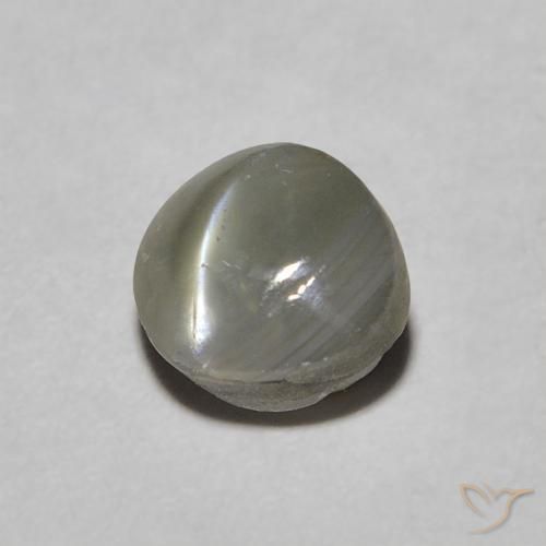 Crisoberillo effetto occhio di gatto Grigio medio naturale da 1.21 ct, Ovale, Opaco