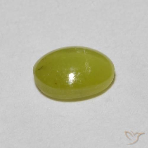 Crisoberillo effetto occhio di gatto Giallo medio naturale da 0.51 ct, Ovale, Traslucido