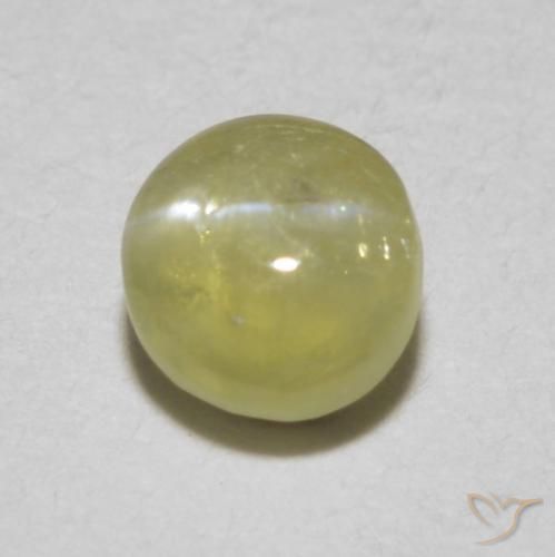 Crisoberillo occhio di gatto giallo dorato chiaro naturale da 0,36 ct, taglio ovale, traslucido