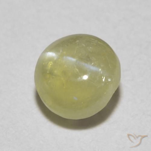 Crisoberillo occhio di gatto giallo dorato chiaro naturale da 0,36 ct, taglio ovale, traslucido
