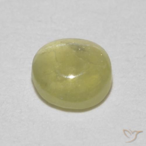 Crisoberillo occhio di gatto giallo dorato chiaro naturale da 0,36 ct, taglio ovale, traslucido