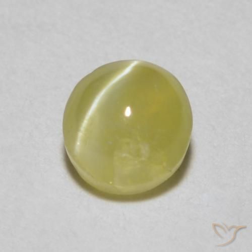 Crisoberillo effetto occhio di gatto Giallo dorato chiaro naturale da 0.34 ct, Ovale, Traslucido
