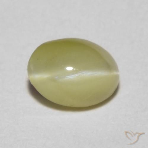 Crisoberillo effetto occhio di gatto Giallo Laguna chiaro naturale da 0.33 ct, Ovale, Traslucido