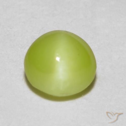 0.37ct Naturale Limone giallo Crisoberillo effetto occhio di gatto, Ovale, Traslucido