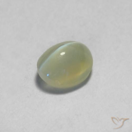 Crisoberillo effetto occhio di gatto Verde medio naturale da 0.36 ct, Ovale, Traslucido