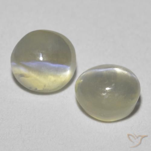 Gemme di Crisoberillo effetto occhio di gatto Bianco caldo naturale da 1.09 ct, Ovale, Traslucido