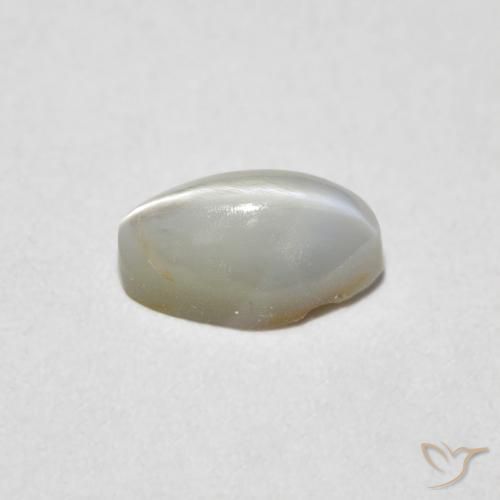 Crisoberillo effetto occhio di gatto Grigio molto chiaro naturale da 0.62 ct, Ovale, Opaco