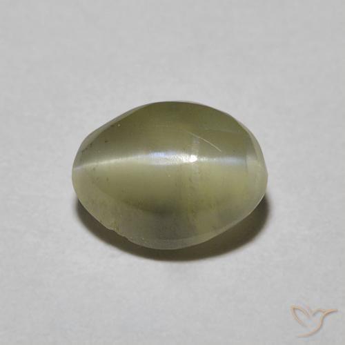 1.05ct Naturale Oro Crisoberillo effetto occhio di gatto, Ovale, Traslucido