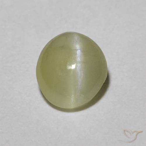 Crisoberillo effetto occhio di gatto Giallo medio naturale da 0.45 ct, Ovale, Traslucido
