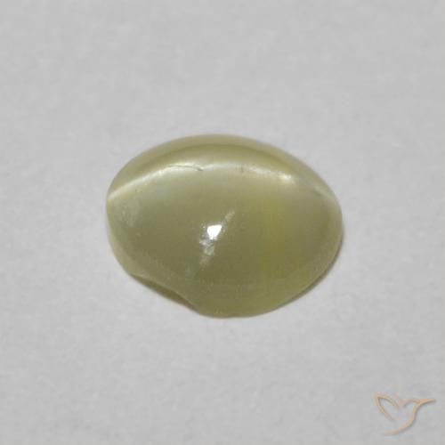 Crisoberillo effetto occhio di gatto Giallo medio naturale da 0.45 ct, Ovale, Traslucido