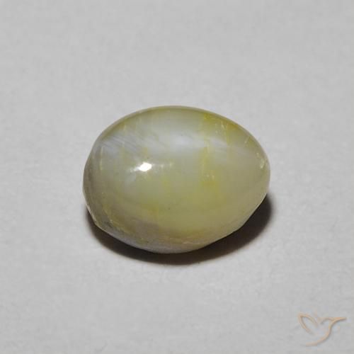 Crisoberillo effetto occhio di gatto Giallo medio naturale da 1.39 ct, Ovale, Opaco
