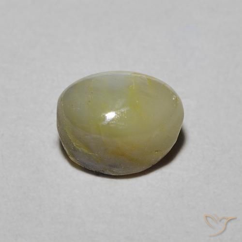 Crisoberillo effetto occhio di gatto Giallo medio naturale da 1.39 ct, Ovale, Opaco