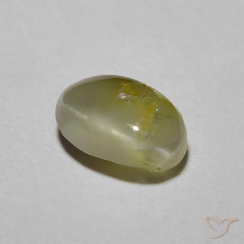 Crisoberillo effetto occhio di gatto Giallo medio naturale da 1.72 ct, Ovale, Traslucido