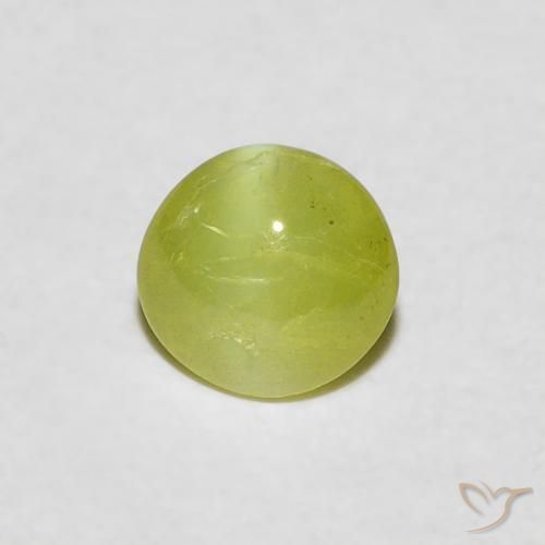 0.31ct Naturale Giallo medio Crisoberillo effetto occhio di gatto, Ovale, Traslucido