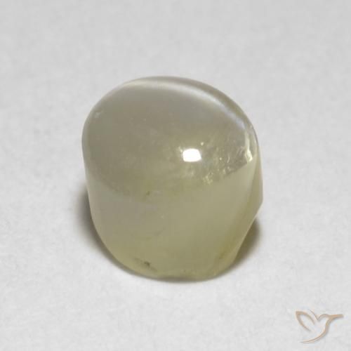 Crisoberillo effetto occhio di gatto Giallo chiaro naturale da 0.70 ct, Ovale, Traslucido