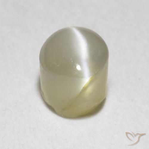 Crisoberillo effetto occhio di gatto Giallo chiaro naturale da 0.70 ct, Ovale, Traslucido