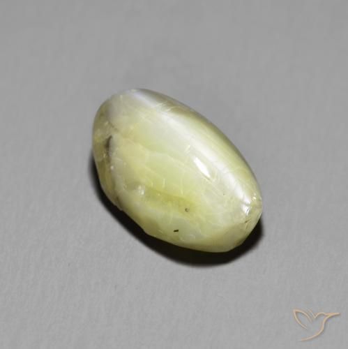 Crisoberillo effetto occhio di gatto Giallo medio naturale da 2.67 ct, Ovale, Traslucido