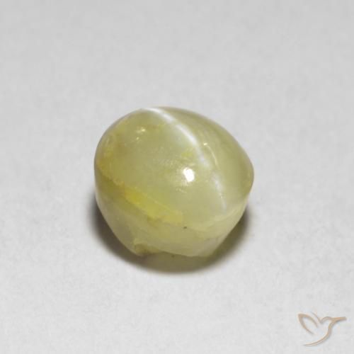 Crisoberillo effetto occhio di gatto Giallo banana naturale da 1.18 ct, Ovale, Traslucido