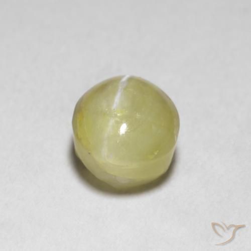 Crisoberillo effetto occhio di gatto Giallo banana naturale da 1.18 ct, Ovale, Traslucido