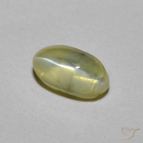 Crisoberillo effetto occhio di gatto Giallo medio naturale da 1.34 ct, Ovale, Traslucido