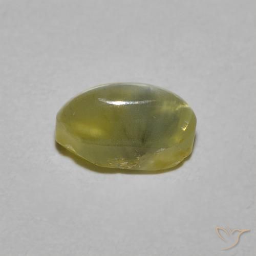 Crisoberillo effetto occhio di gatto Giallo medio naturale da 1.34 ct, Ovale, Traslucido