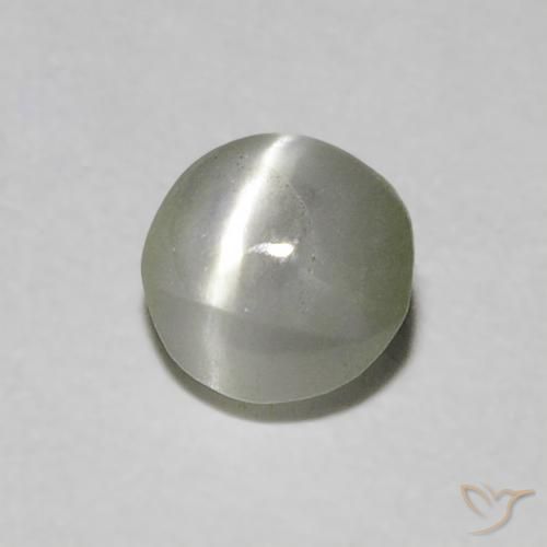 Crisoberillo effetto occhio di gatto Grigio medio naturale da 0.47 ct, Taglio ovale, Traslucido