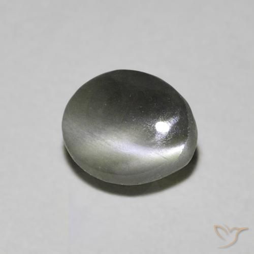 Crisoberillo effetto occhio di gatto Grigio acciaio naturale da 0.94 ct, Ovale, Traslucido