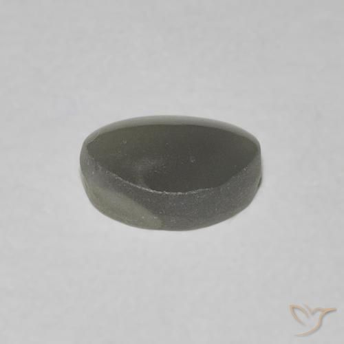 Crisoberillo effetto occhio di gatto Grigio molto chiaro naturale da 0.66 ct, Ovale, Traslucido