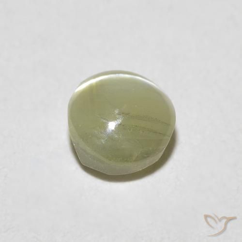 Crisoberillo effetto occhio di gatto Verde terroso naturale da 0.72 ct, Ovale, Traslucido
