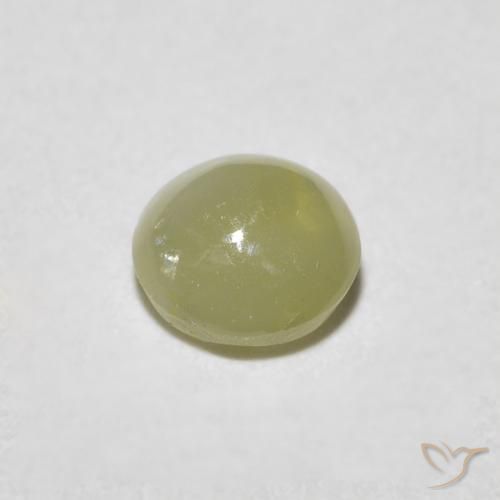 Crisoberillo effetto occhio di gatto Verde caldo naturale da 0.59 ct, Ovale, Traslucido