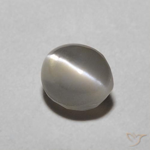 Crisoberillo effetto occhio di gatto Grigio molto chiaro naturale da 0.57 ct, Ovale, Traslucido