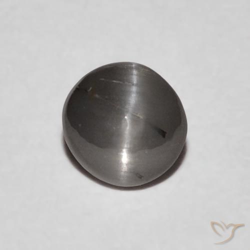 0.63ct Naturale Grigio medio Crisoberillo effetto occhio di gatto, Ovale, Opaco