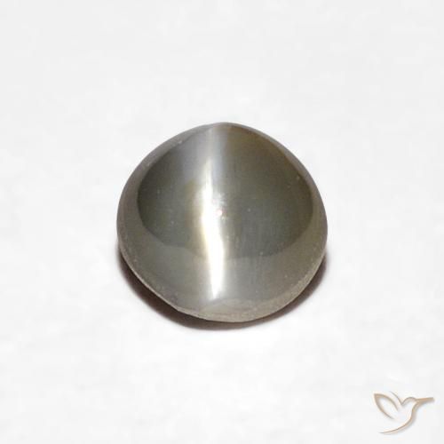 0.39ct Naturale Grigio medio Crisoberillo effetto occhio di gatto, Ovale, Opaco