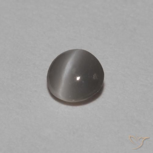Crisoberillo effetto occhio di gatto Grigio medio naturale da 0.15 ct, Taglio ovale, Opaco