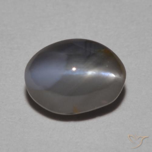 0.95ct Naturale Grigio medio Crisoberillo effetto occhio di gatto, Ovale, Opaco